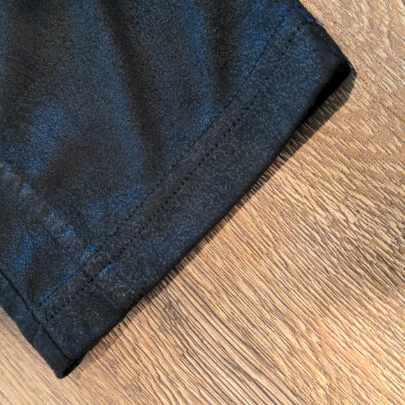 Free People Faux Suede Black Pants Leggings Size Medium Vegan Jegging - Picture 7 of 9